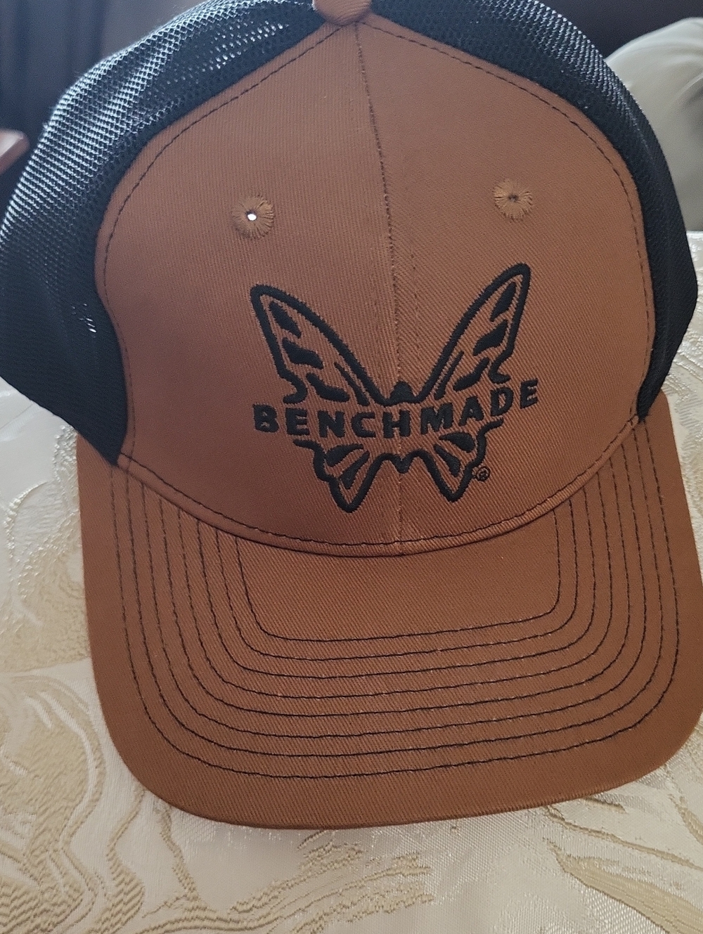 Bench Made Brown and Black Mesh Trucker Cap